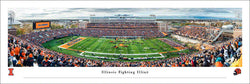 Illinois Fighting Illini Football Memorial Stadium Gameday Panoramic Poster Print - Blakeway Worldwide