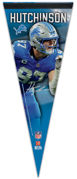 Aidan Hutchinson Detroit Lions NFL Signature Series Premium Felt Collector's Pennant - Wincraft 2025