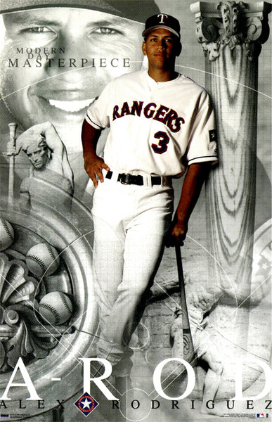 Alex Rodriguez "Modern Day Masterpiece" Texas Rangers Poster - Costacos 2001