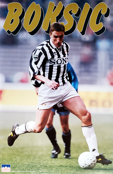 Alen Boksic "Superstar" Juventus FC Football Soccer Action Poster - Starline 1997