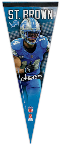 Amon-Ra St. Brown Detroit Lions NFL Signature Series Premium Felt Collector's Pennant - Wincraft 2025