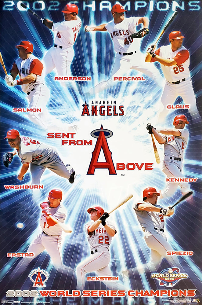 Anaheim Angels Sent From Above 2002 World Series Champions Poster - –  Sports Poster Warehouse
