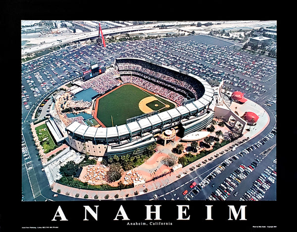 Los Angeles Angels Stadium Anaheim Premium Poster Print - Aerial Views Inc.