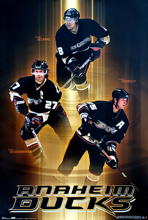 Teemu Selanne Masterpiece Anaheim Mighty Ducks NHL Action Poster