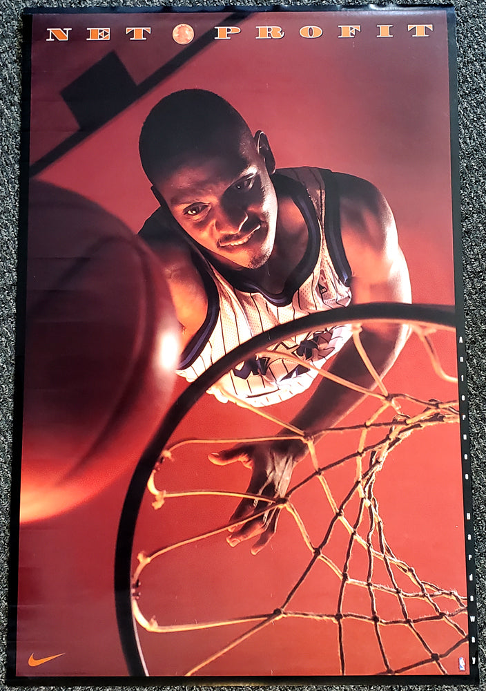 Rare Vintage Seattle Supersonics Shawn Kemp Poster Full Size Reign Man 1991