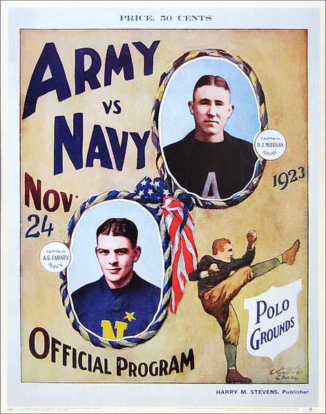 Army vs. Navy 1923 Football Vintage Program Poster Print - Asgard Press