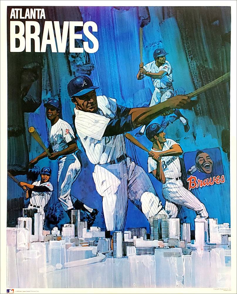 Vintage Atlanta Braves Poster_Baseball Posters_Atlanta Art