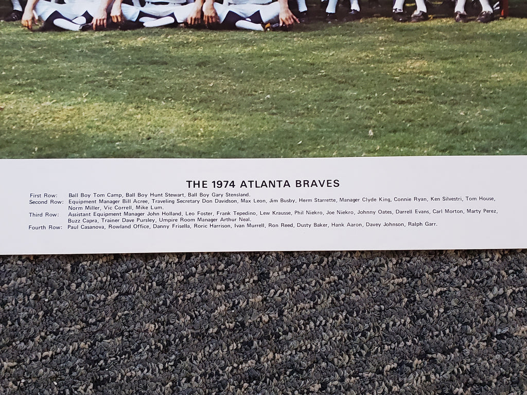 1972 Atlanta Braves Team Photo W Hank Aaron Phil Neikro 8 by 
