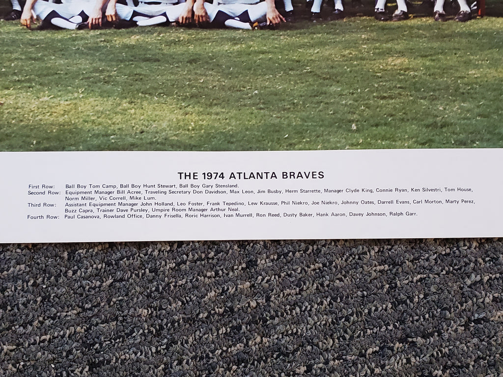 Atlanta Braves 1974 Team Portrait Vintage Original 17x22 POSTER HANK