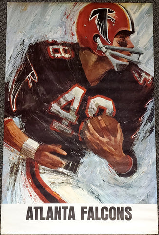 Vintage AFL 1966 ATLANTA FALCONS Dave Boss NFL Football Theme Art 24x36 POSTER