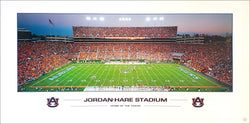 Auburn Football Saturday Night at Jordan-Hare Stadium Panoramic Poster Print - Rick Anderson 2007