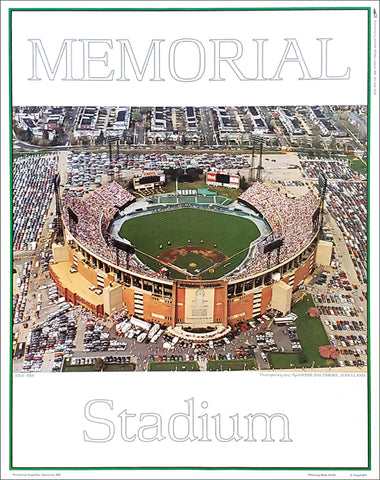 Baltimore Orioles Memorial Stadium Final Opening Day (4/8/1991) Commemorative Poster - Aerial Views