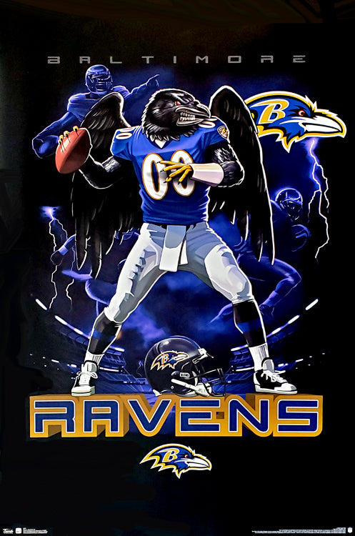 Fan Creations Baltimore Ravens Welcome Distressed Sign - 6" X 12" Wood Look MDF, Officially Licensed - View #6