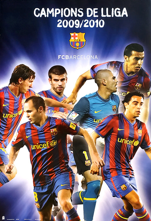 FC Barcelona La Liga 2009/10 Champions Official Poster - G.E. (Spain