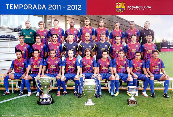 FC Barcelona Official Team Portrait 2011/12 Poster - G.E. (Spain)