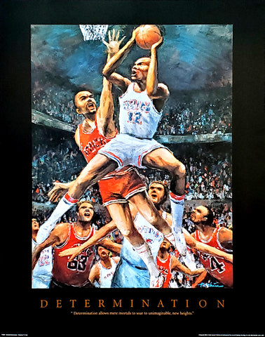 Basketball "Determination" Inspirational Motivational 22x28 Wall Poster - Front Line