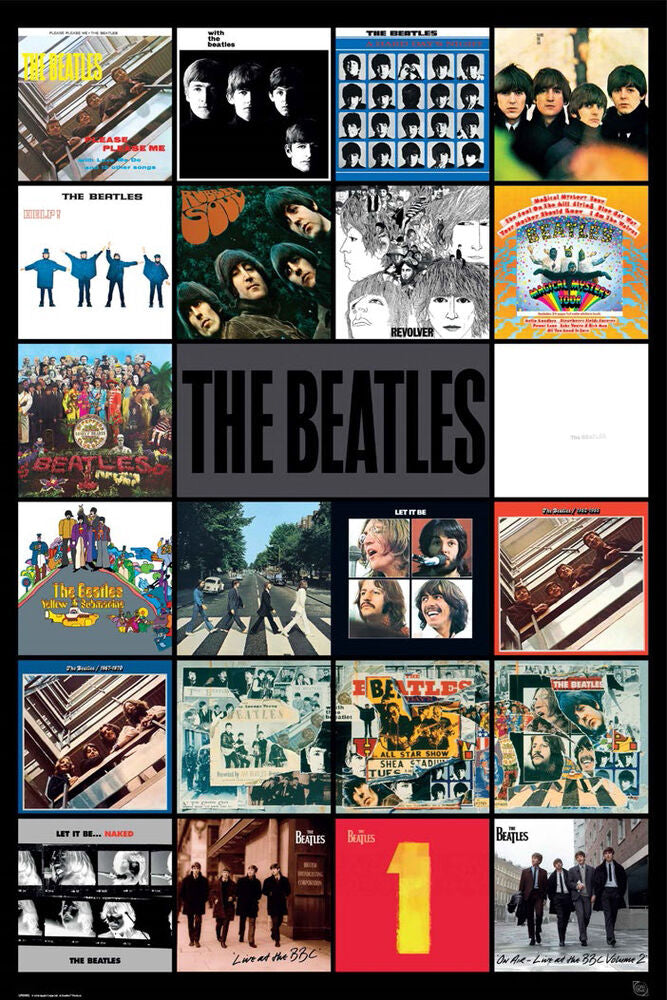 The Beatles All 22 LP Album Covers Official Music Poster