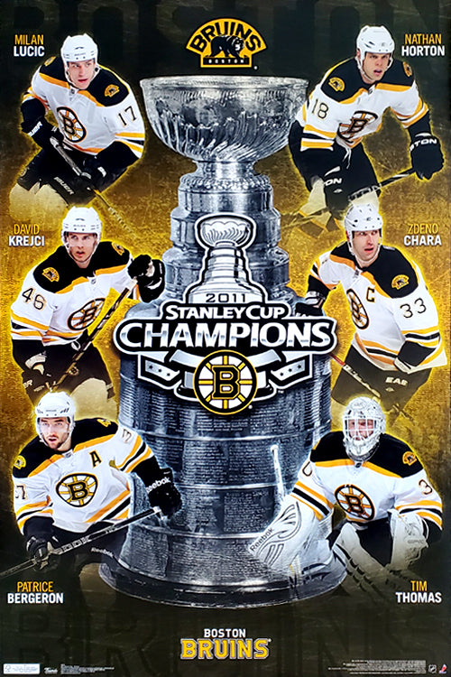 Boston Bruins Post-Game Lineup 2010 NHL Winter Classic Poster by
