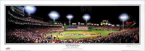 Boston Red Sox 2007 World Series Fenway Park Game 1 Opening Ceremony Panoramic Poster Print - Everlasting