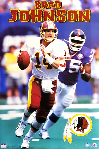 Brad Johnson "Scramble" Washington Redskins QB Poster - Starline Inc. 1999