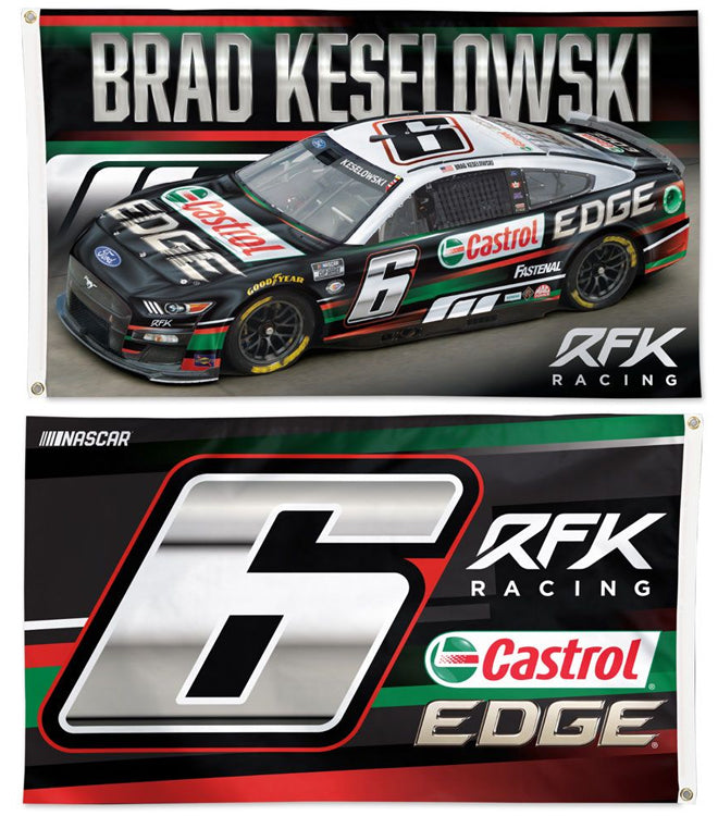 brad keselowski football helmet Brad Keselowski NASCAR Castrol Ford Mustang #6 Official 3'x5' 2-Sided –  Sports Poster Warehouse