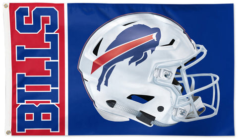 Buffalo Bills Official NFL Football Helmet-Style 3'x5' DELUXE Team Flag - Wincraft Inc.