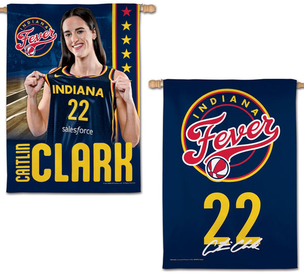 *SHIPS 5/18* Caitlin Clark Indiana Fever Official WNBA 2-Sided 28x40 Vertical Flag Wall Banner - Wincraft