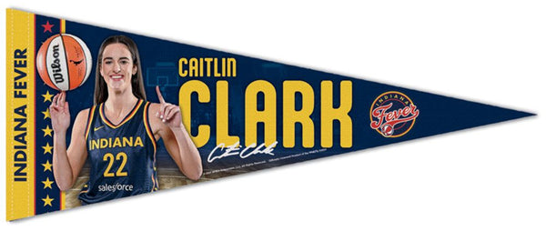 *SHIPS 5/18* Caitlin Clark "Signature Series" Indiana Fever Official WNBA Basketball Premium Felt Pennant - Wincraft