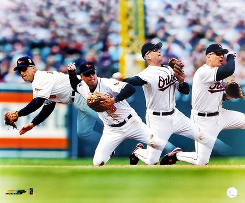 Cal Ripken Jr. "Stab and Throw" (c.1999) Baltimore Orioles Premium Poster Print - Photofile Inc.