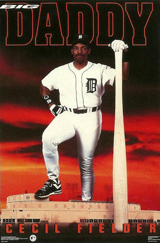 Cecil Fielder "Big Daddy" Detroit Tigers Vintage Original 23x35 Poster - Costacos 1992