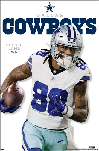 CeeDee Lamb "Trailblazer" Dallas Cowboys NFL Action Poster - Costacos 2024