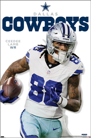 CeeDee Lamb "Trailblazer" Dallas Cowboys NFL Action Poster - Costacos 2024