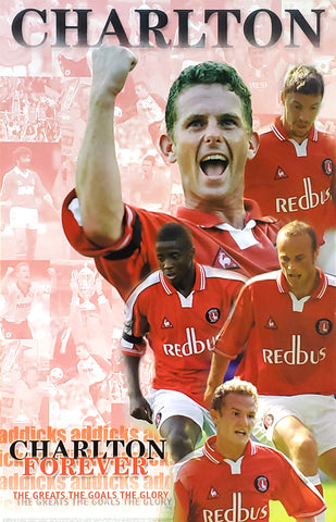 Charlton Athletic FC "Charlton Forever" Football Soccer Action Poster - U.K. 2000