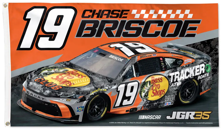 Chase Briscoe NASCAR #19 Bass Pro Tracker Huge 3' x 5' DELUXE