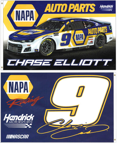 Chase Elliott NASCAR #9 NAPA Racing Chevrolet ZL1 Official HUGE 2-Sided 3'x5' Deluxe Flag - Wincraft