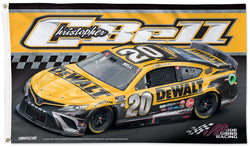 Christopher Bell DeWalt Toyota #20 Official NASCAR Deluxe-Edition 3'x5' Banner Flag - Wincraft 2023