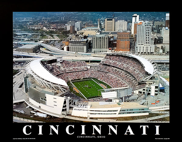 Cincinnati Bengals Paul Brown Stadium "From Above" Premium Poster - Aerial Views