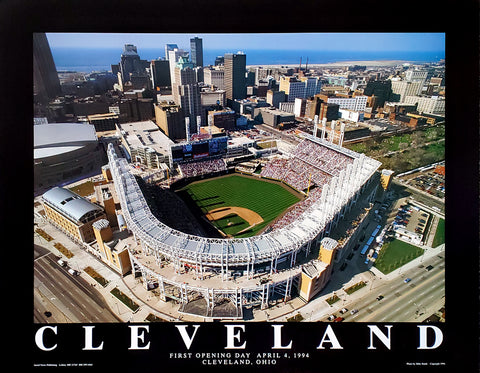 Cleveland Indians Progressive Field Opening Day 1994 22x28 Poster Print - Aerial Views