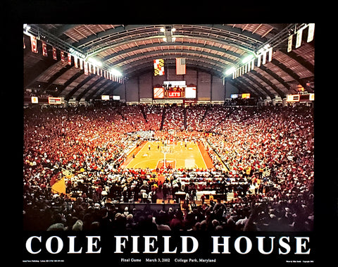 Maryland Terrapins Basketball Cole Field House Final Game Poster (2002) - Aerial Views Inc.