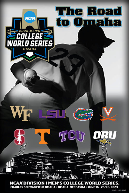 College World Series 2023 Baseball CWS 8-Team T-Shirt