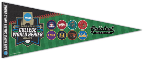 NCAA College World Series 2025 8-Team-Logos Premium Felt Commemorative Pennant - Wincraft