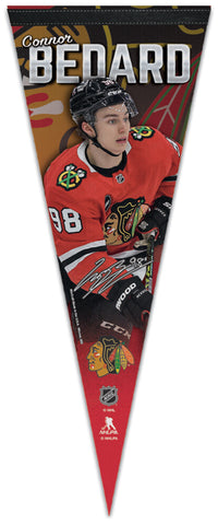 Connor Bedard Chicago Blackhawks NHL Signature Series Premium Felt Collector's Pennant - Wincraft Inc.