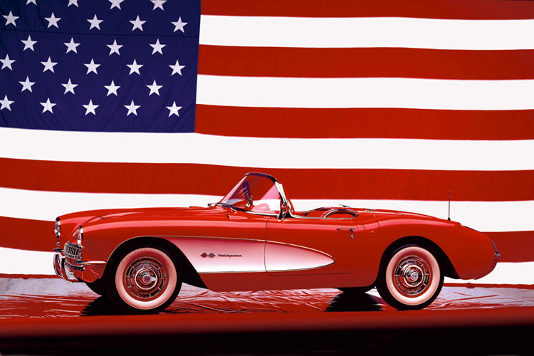 corvette-1957-american-flag-