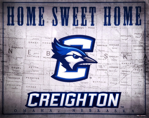 Creighton University Bluejays "Home Sweet Home" 16x20 Poster Print - ProGraphs Inc.