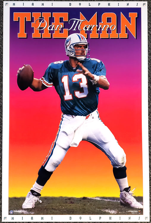 Dan Marino 'The Man' (1996) Miami Dolphins QB NFL Action Poster - Cost –  Sports Poster Warehouse