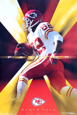 Dante Hall "X-Factor" Kansas City Chiefs NFL Action Poster - Costacos 2004