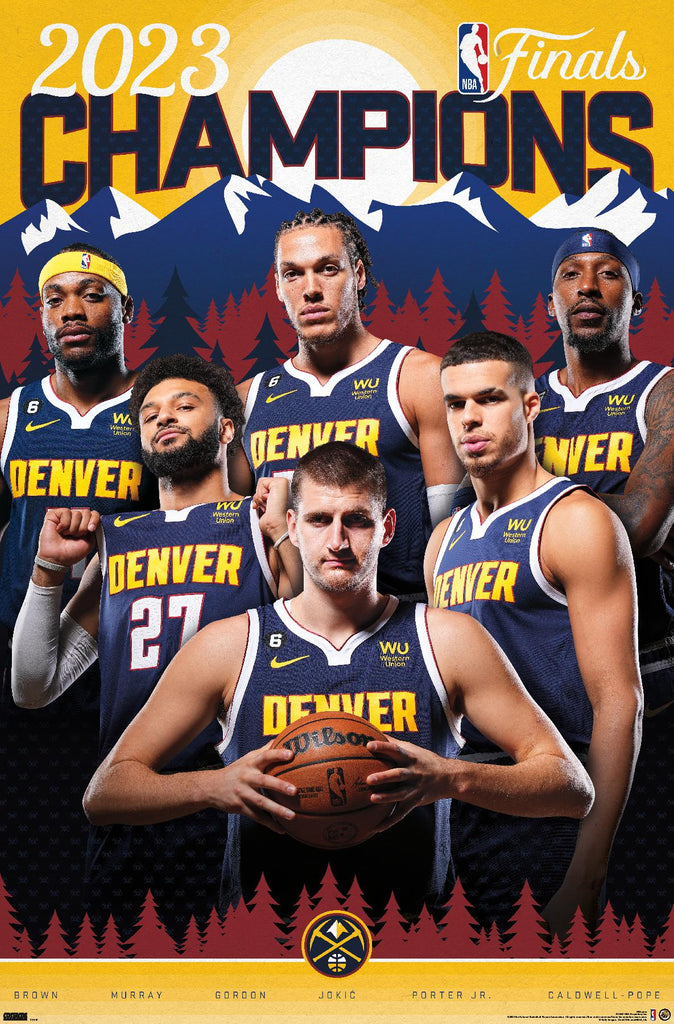 Denver Nuggets 2023 NBA Champions Official Commemorative Poster