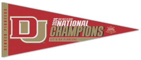 Denver Pioneers 2024 NCAA Men's Hockey National Champions Premium Felt Pennant - Wincraft Inc.