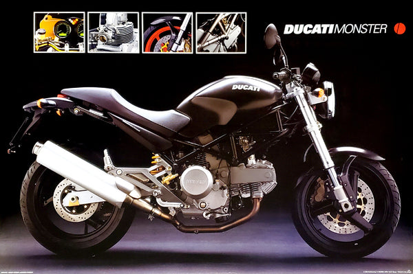 Ducati Monster Classic Motorcycle Poster - Nuova 2003