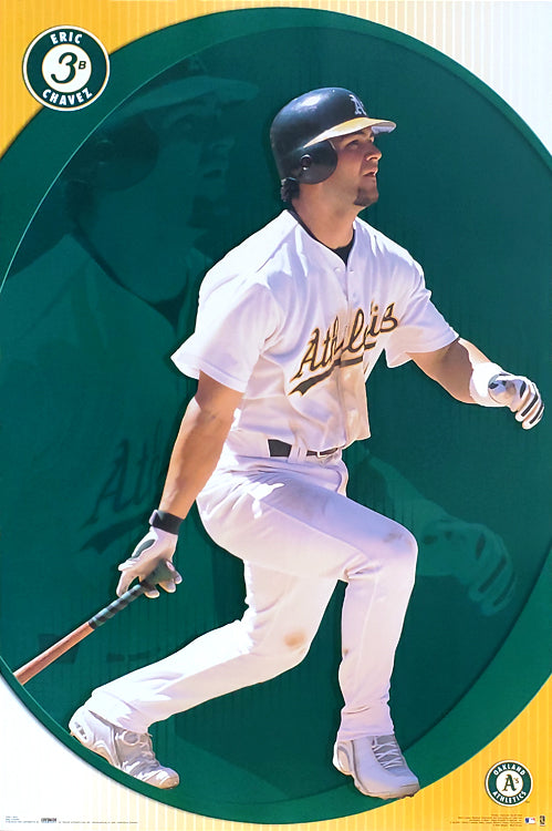 Eric Chavez Slam! Oakland A's MLB Action Poster - Costacos 2003 – Sports  Poster Warehouse